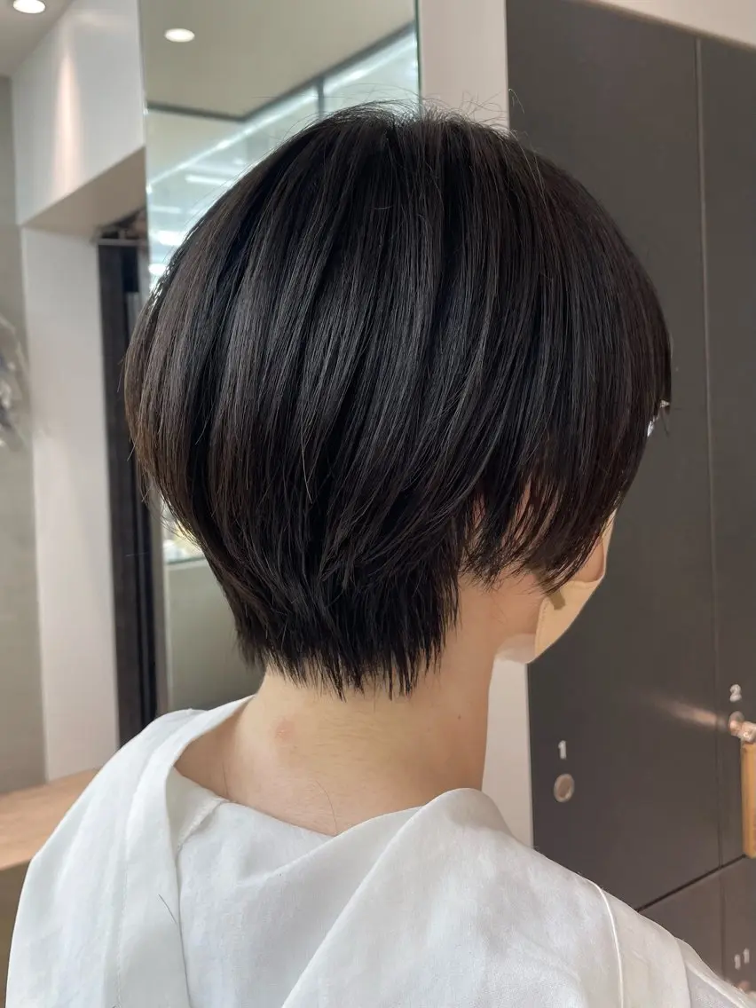 ショート カット ヘアカラー オリーブベージュ/ボ ブ縮毛矯正たまき🧡のヘアスタイル
