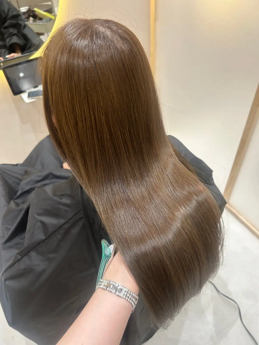 ブリーチなしノダブルカラー🔅➕髪質改善inケアカラーの写真