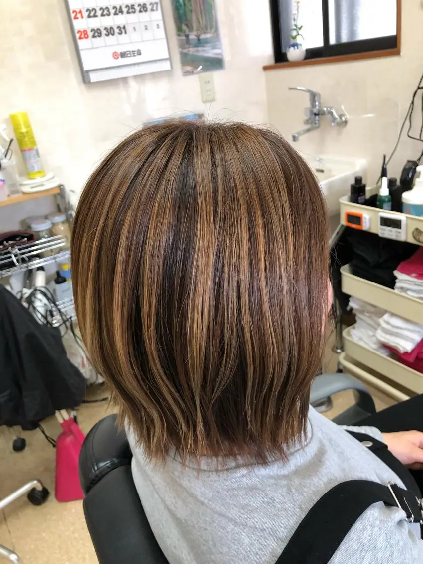ウィービングカラー＋その後、全体カラーの写真