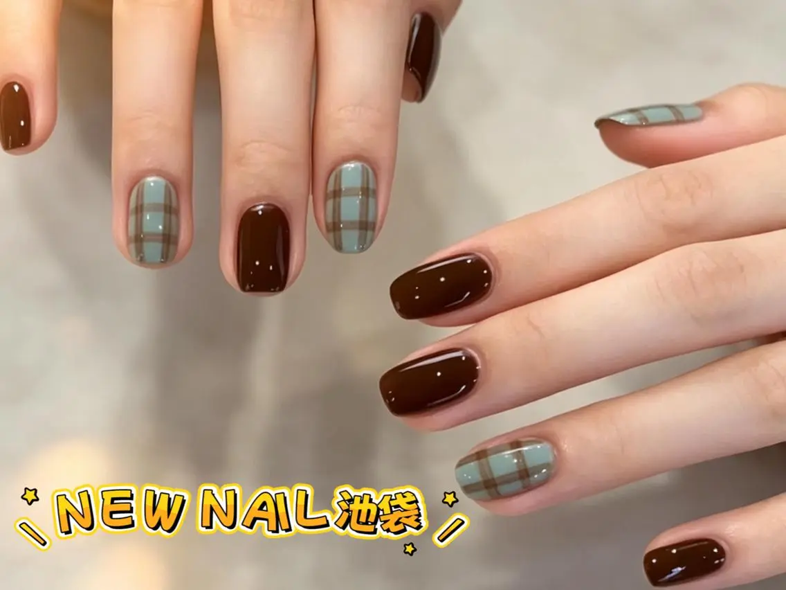 ネイル メンズ メンズ韓国風 べっ甲ネイル ボルドー ブラウン 長さ出し ハンドネイル ハンドケア NEW NAIL池袋 韓国・ワンホンネイルのネイルデザイン