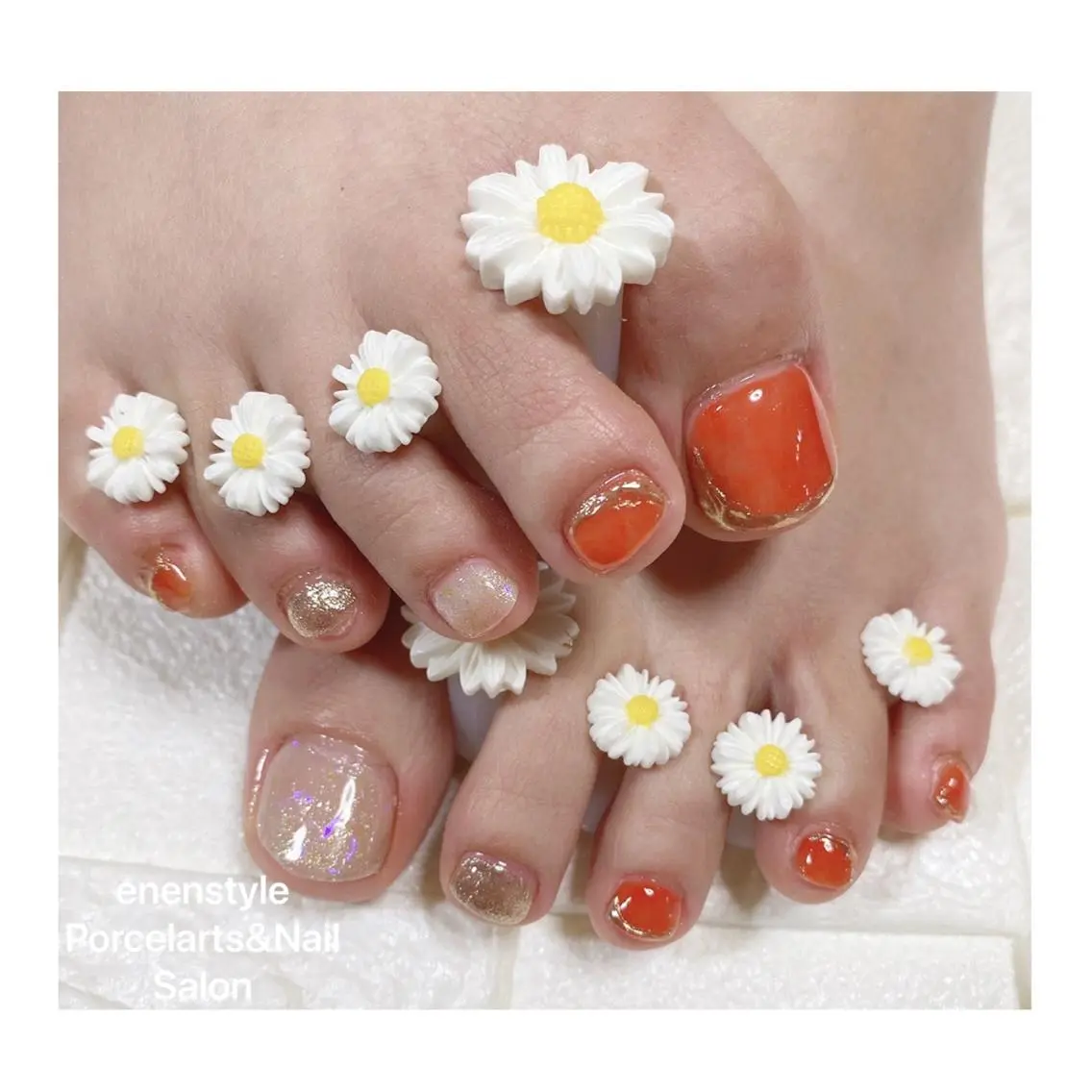 ショート ネイル ハンドネイル フットネイル 🐾enen style 🐾のネイルデザイン