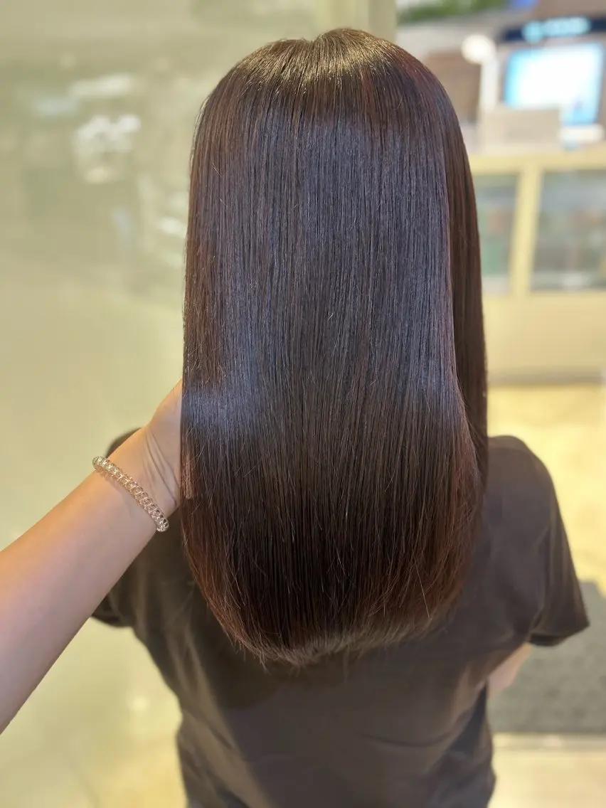 ミディアム カラー カット ヘアカラー トリートメント 縮毛矯正/髪質改善/ 艶髪ササキナツミのヘアスタイル