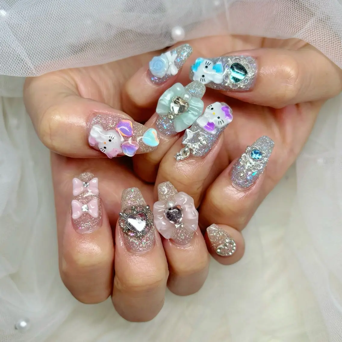 ネイル ハンドネイル Y🩵 Jasmineのネイルデザイン
