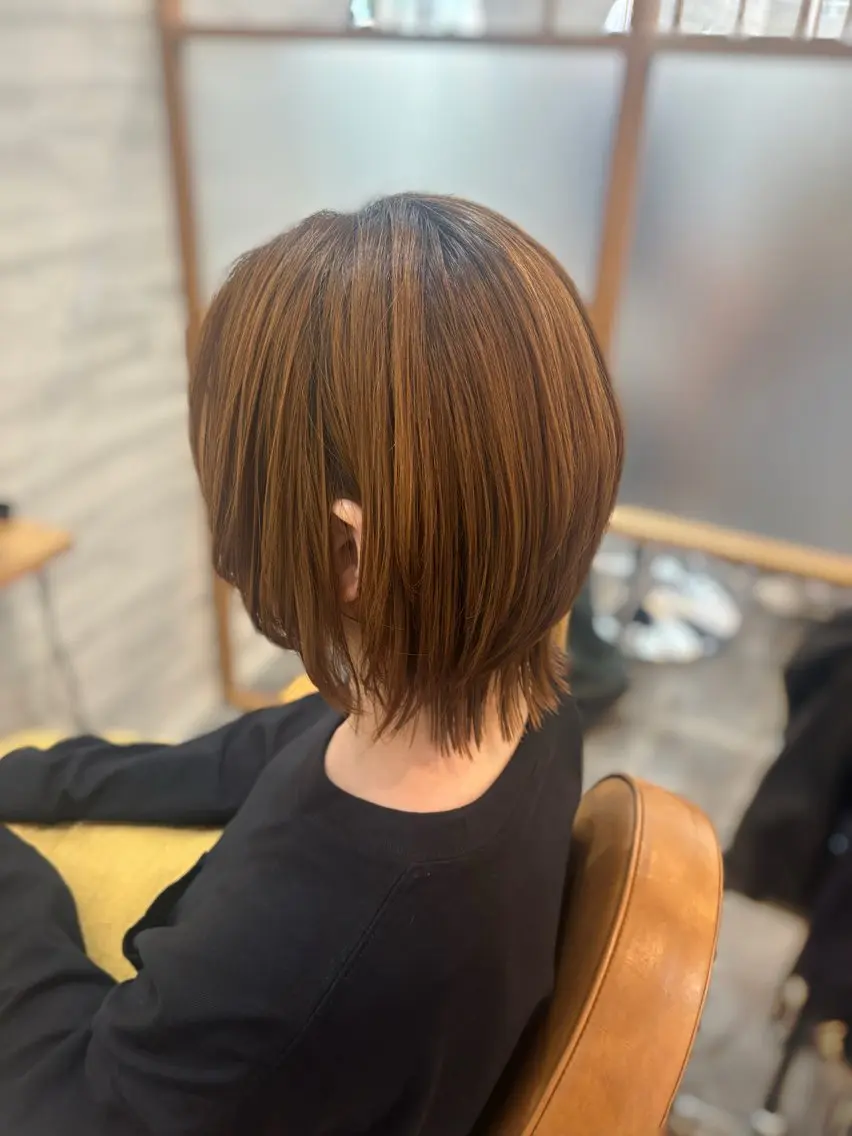 ショート レイヤーカット ショートヘア カット 縮毛矯正 NONOKA Zina千早店のヘアスタイル