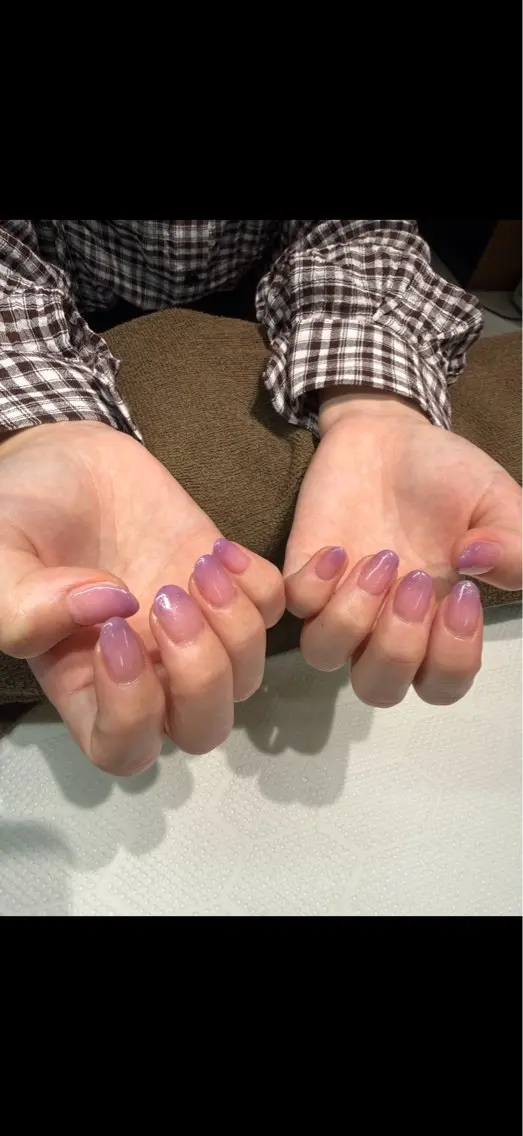 ネイル グラデーション ラメ(グリッター) ハンドネイル 💜ヘアー/ネイル /NARUKA💜のネイルデザイン