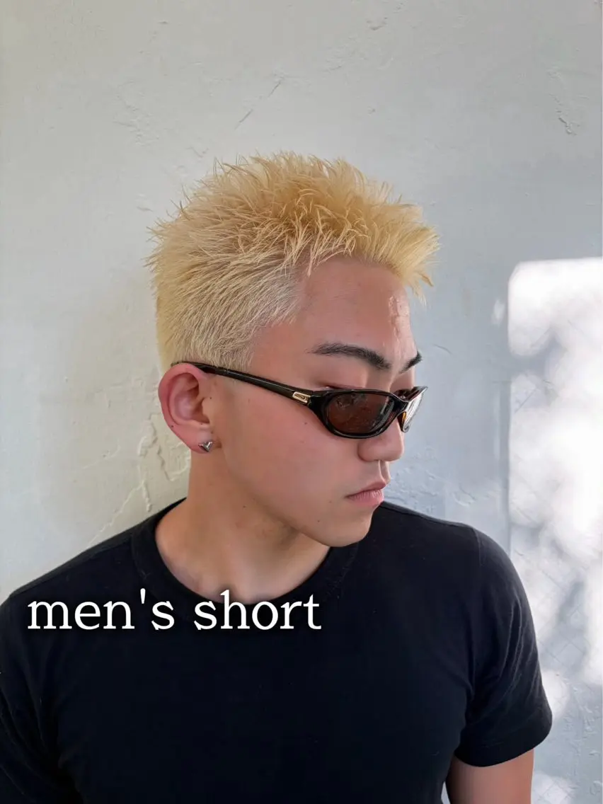 【10月11月メンズ限定🍂】🇺🇸海外風ブロンドショート🇬🇧（cut Wcolor）¥21200→8000の写真
