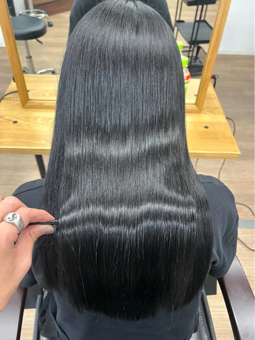 ロング カラー パーマ ヘアアレンジ メンズ ベージュカラー 顔周りカット 髪質改善 レイヤーカット トリートメント トリートメント 💎髪質改善特化💎 RUITOのヘアスタイル