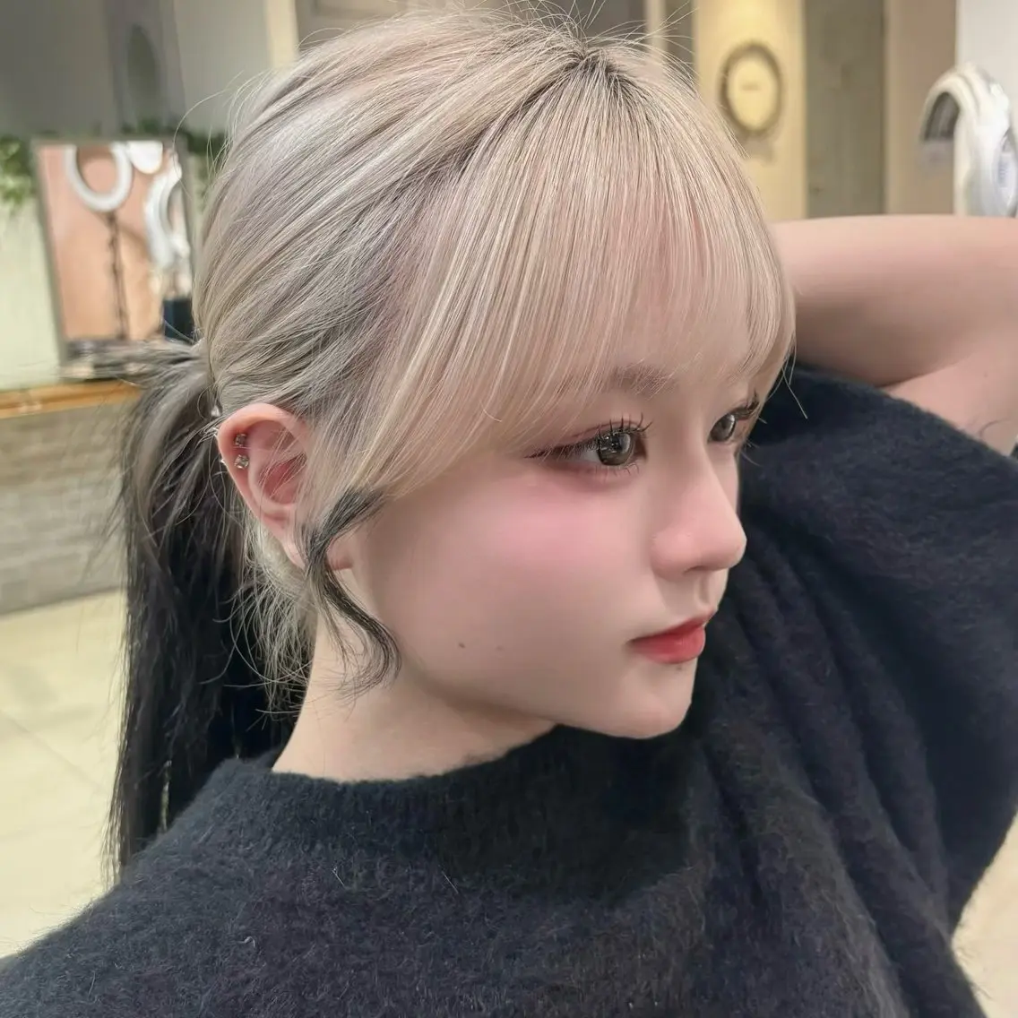 ロング 顔周りカット 髪質改善 竹川裕太のヘアスタイル