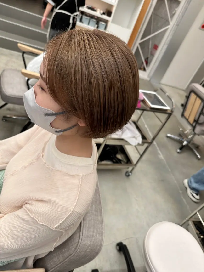 ショート カット ヘアカラー 【茨木で白髪ぼかし】 テミルヘアー三好怜志のヘアスタイル