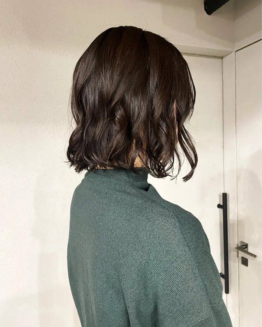 ミディアム カラー パーマ カット 表参道🌿赤み消し カラー/チナツのヘアスタイル