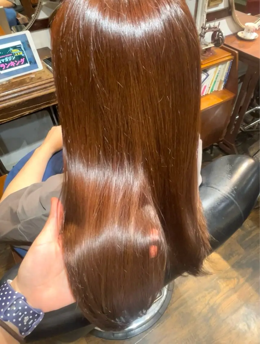 ロング カラー ブラウンカラー ピンクカラー 髪質改善 ヘアカラー ヘッドスパ BRITS🐥 小高日菜乃のヘアスタイル