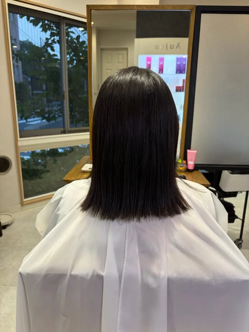 ミディアム カット 奥村 奈々加のヘアスタイル