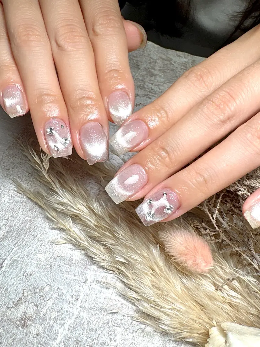 ネイル ジェルネイル マグネットネイル 持ち込み ニュアンスネイル オフィスネイル ハンドネイル Pooky nailsのネイルデザイン