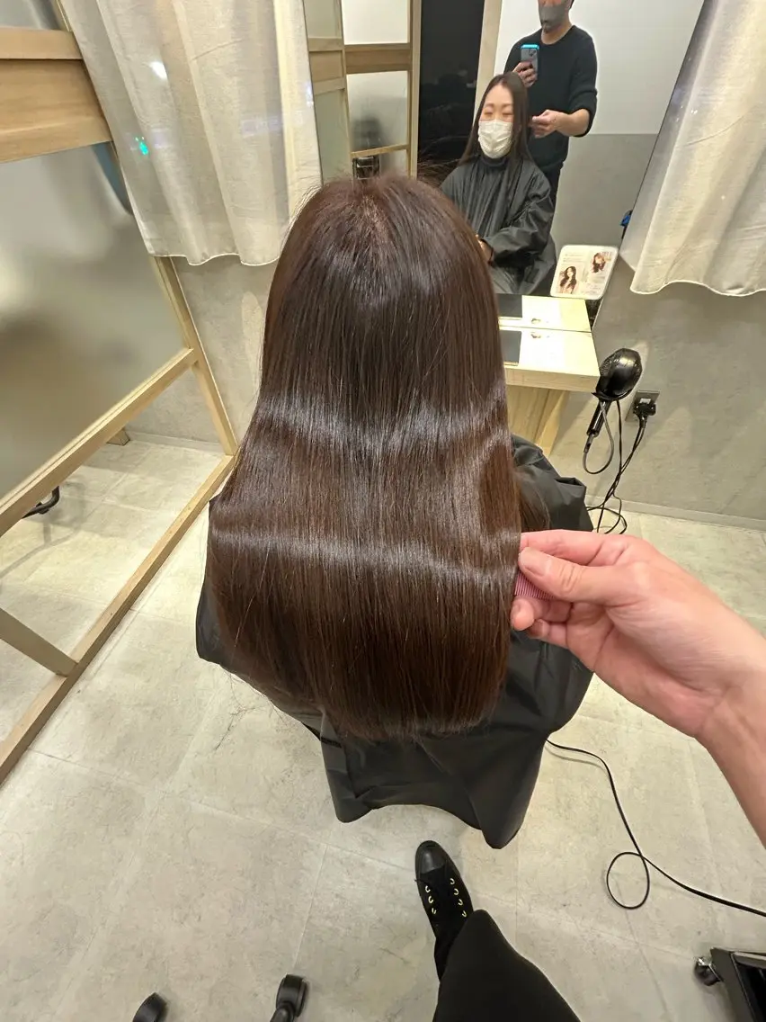 セミロング カット ヘアカラー トリートメント 天野 涼のヘアスタイル