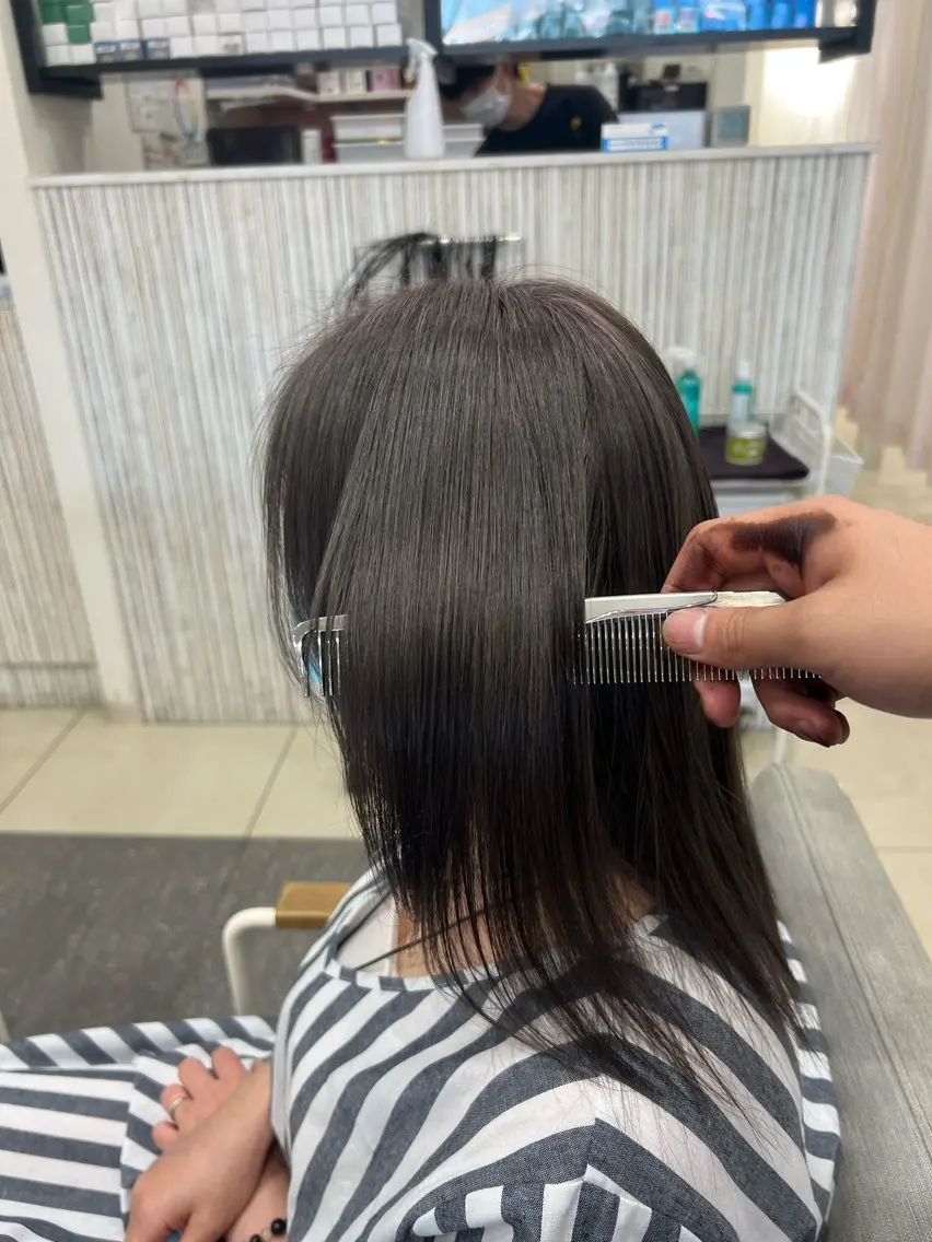 セミロング カラー ヘアカラー 太白区/白髪ぼかし ハイライト/千葉達人のヘアスタイル