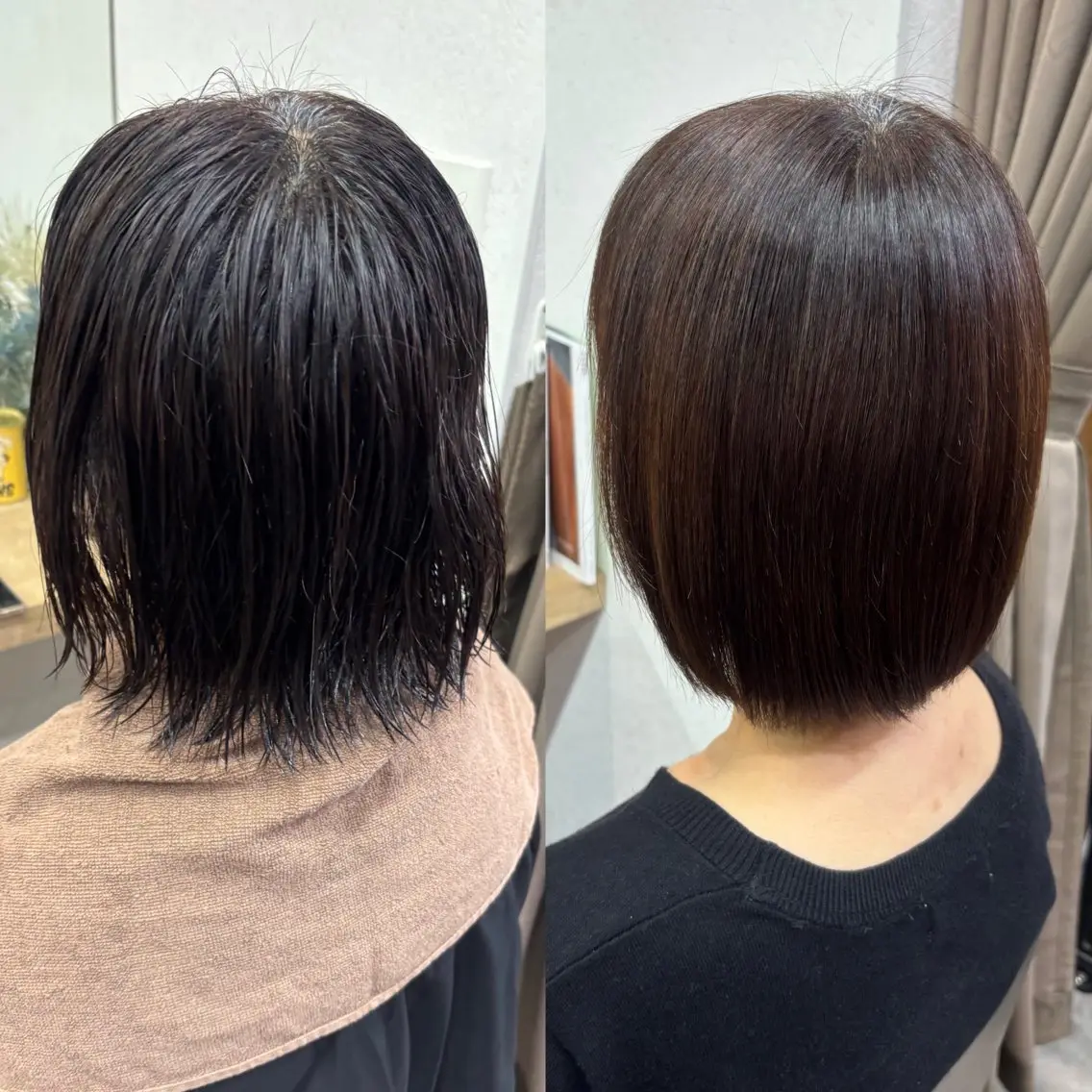 銀座：似合わせカラー オリーブ🫒アレンジのヘアスタイル
