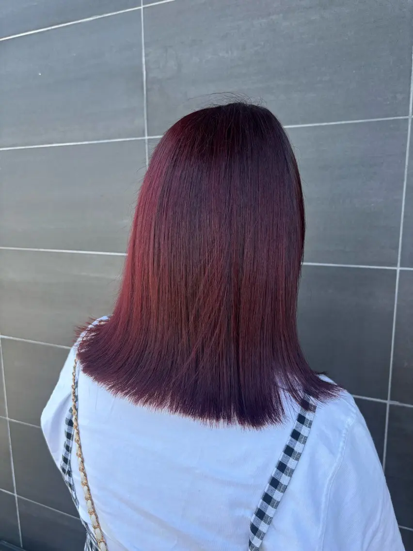 ミディアム ヘアカラー 中村 梨央奈のヘアスタイル