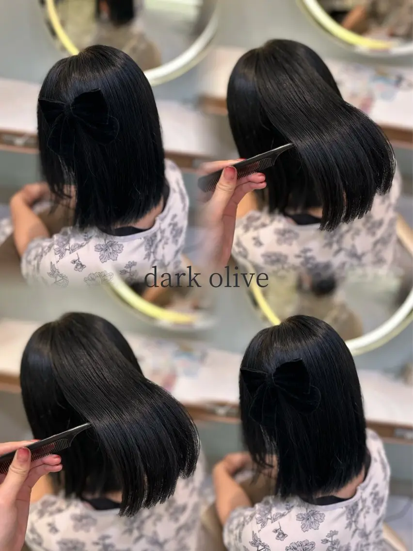 カラー 黒髪 暖色⌇縮毛矯正⌇ 𝐀𝐤𝐚𝐫𝐢のヘアスタイル