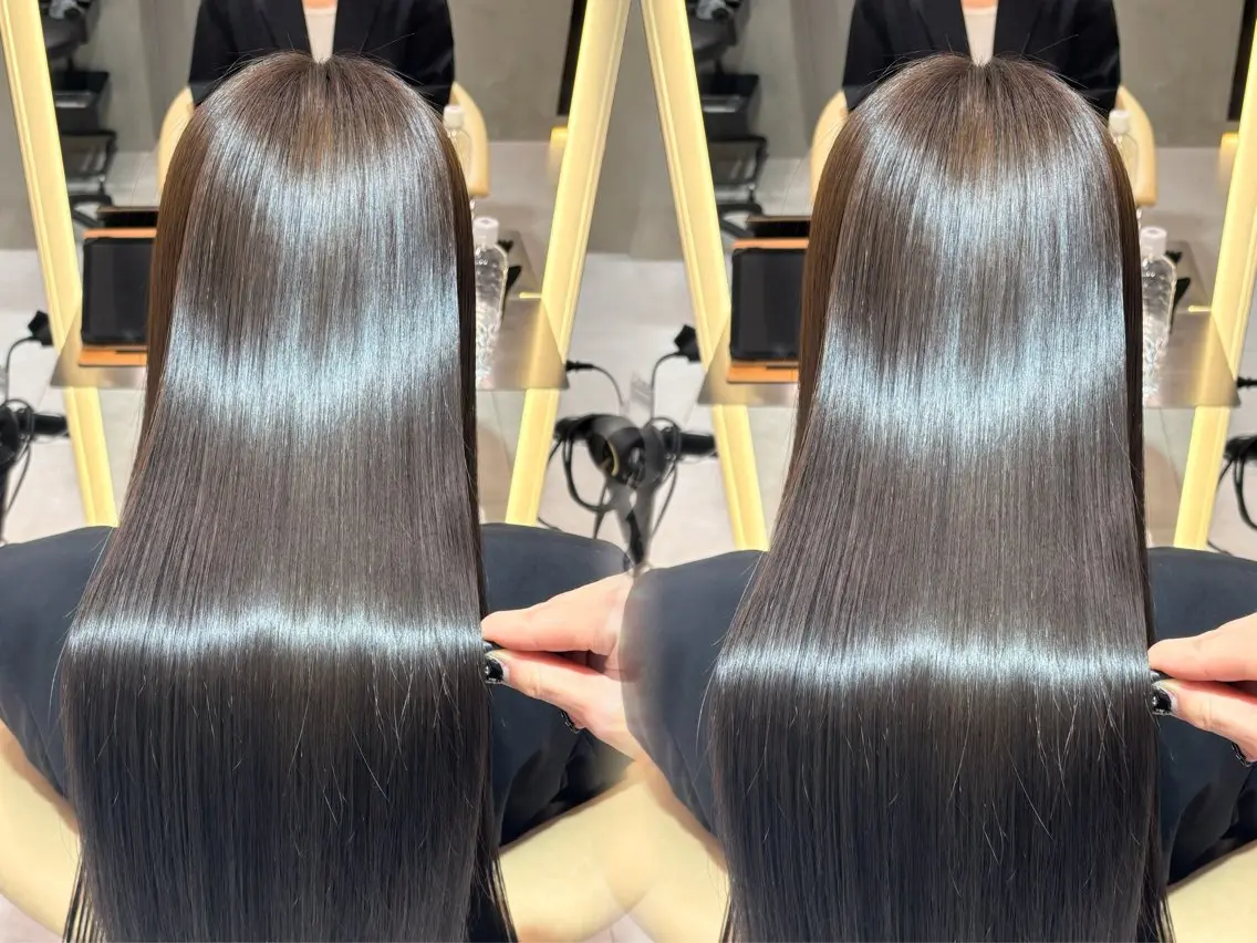 ロング カット 縮毛矯正 トリートメント ✵髪質改善 レイヤー 佐藤琉好✵のヘアスタイル