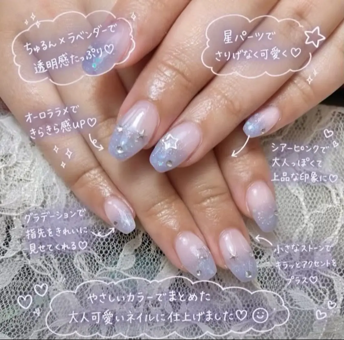 ネイル 推し|概念|流行 *new moon*のネイルデザイン