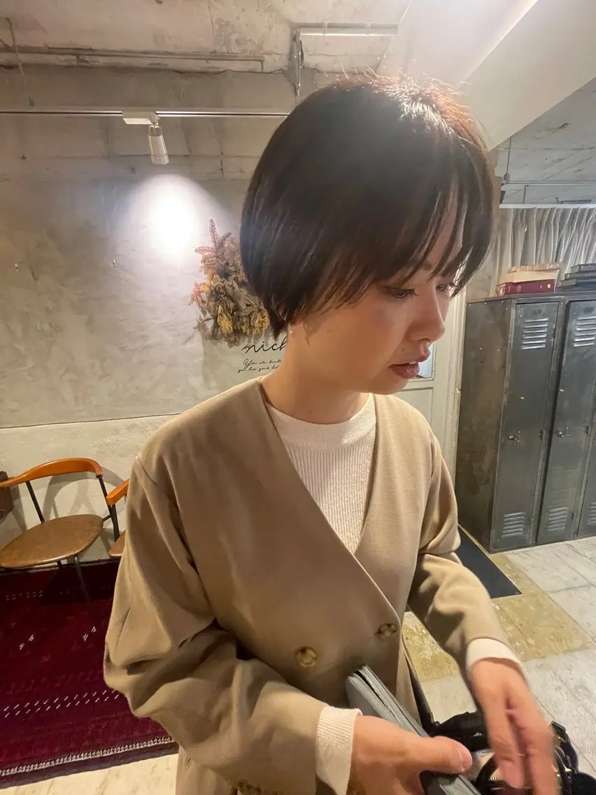 ショート ショートヘア カット ヘアカラー トリートメント ayane⭐️ボブ・ ショート・パーマのヘアスタイル