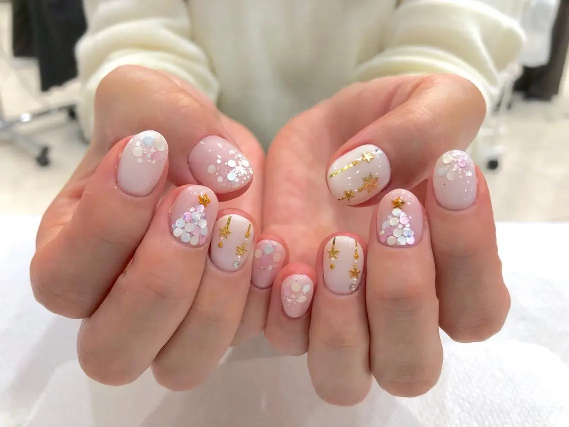 ネイル 冬ネイル クリスマス Ash関内ネイリスト 荒木のネイルデザイン
