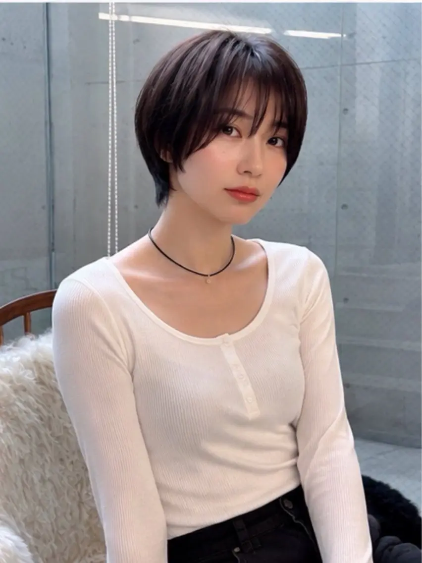 ショート カラー ショートヘア カット トリートメント pia 薬院のヘアスタイル