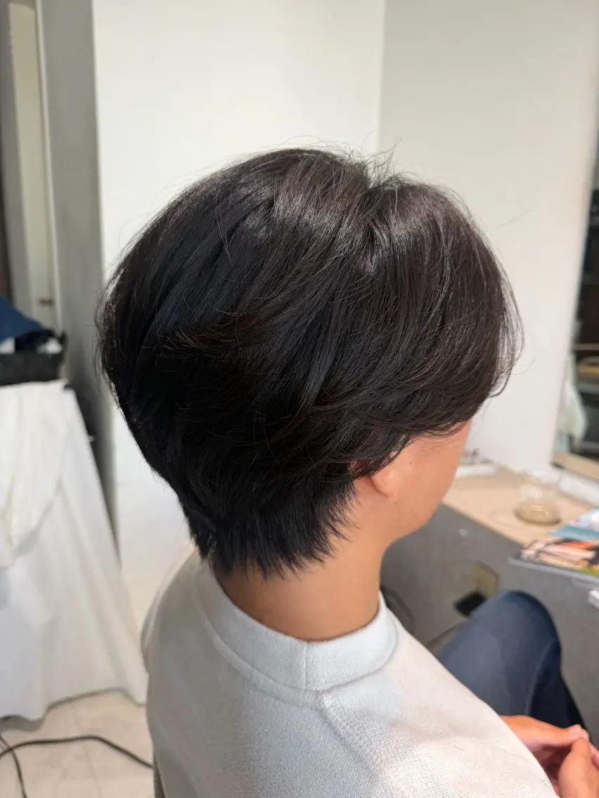 ショート メンズ センターパート カット REALCE吉祥寺 大木拓瑞のヘアスタイル