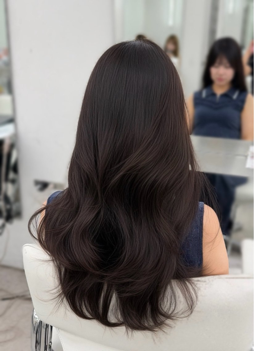 ロング カラー ラベンダーカラー ラベンダーピンク ピンクカラー カット ヘアカラー トリートメント 韓国ヘア/顔周り ヘアセット/加藤優里のヘアスタイル