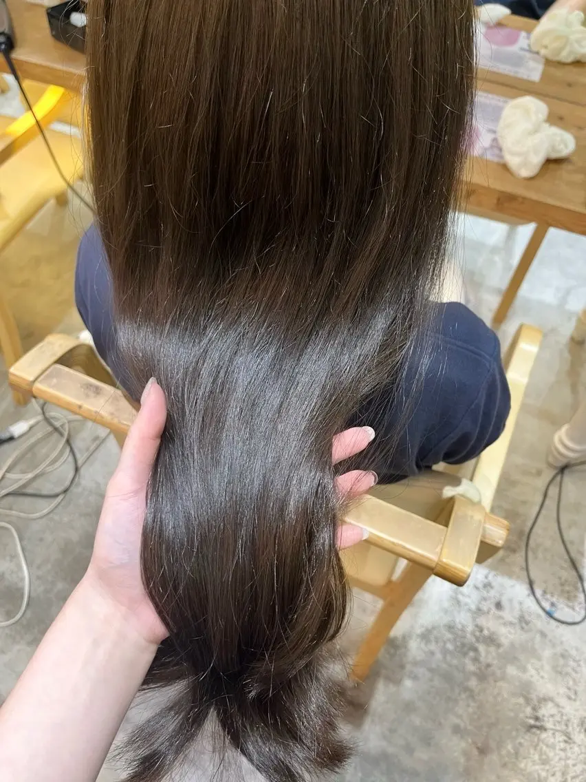 ミディアム カット ヘアカラー トリートメント 小顔カット/韓国 カラー🌙shikiのヘアスタイル