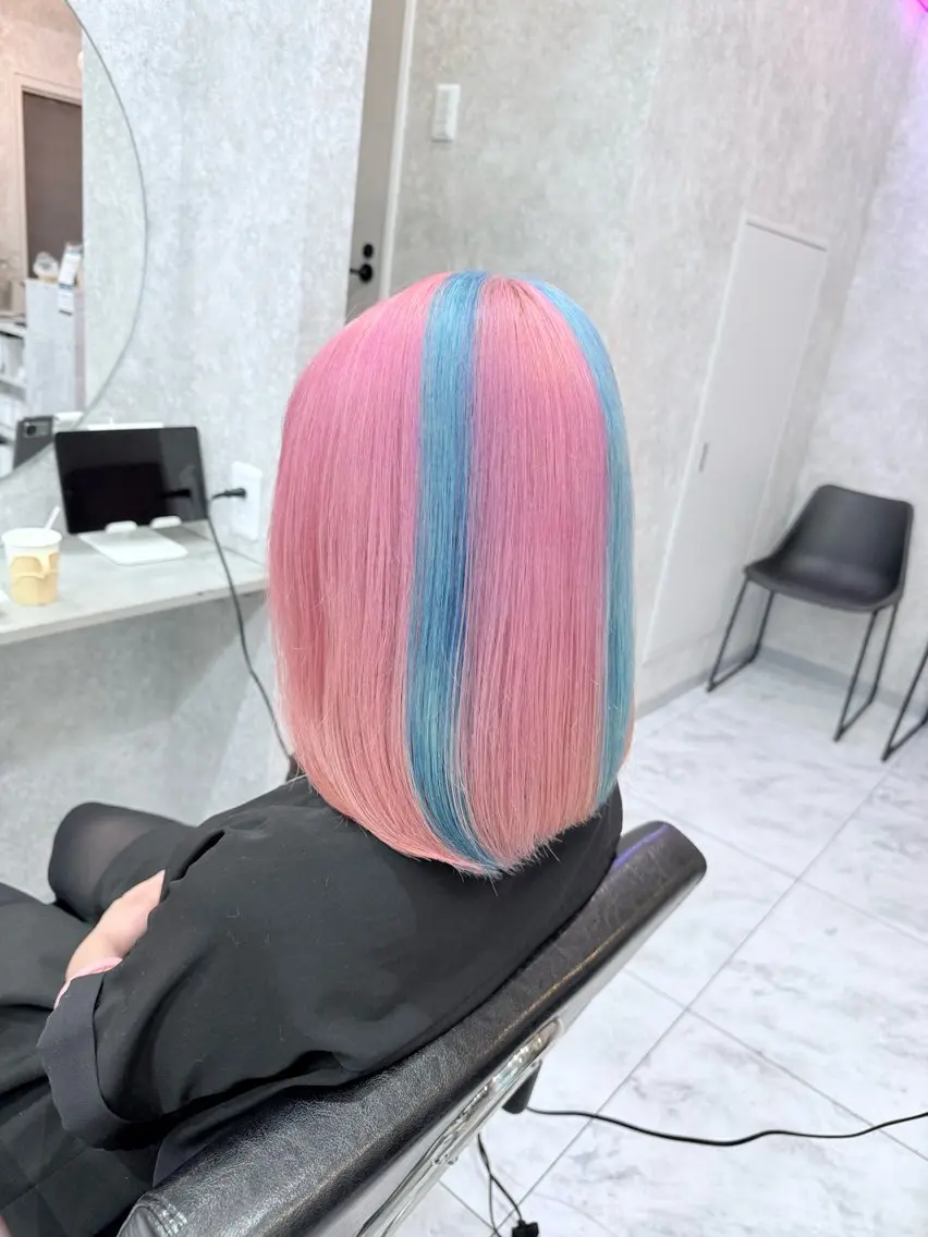 ミディアム カラー 🌺ハイトーン🌺 矢葺 なぎさ🌺🌺のヘアスタイル