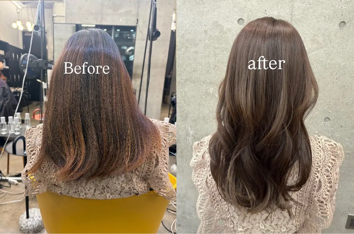 セミロング ヘアカラー 白木 優花のヘアスタイル