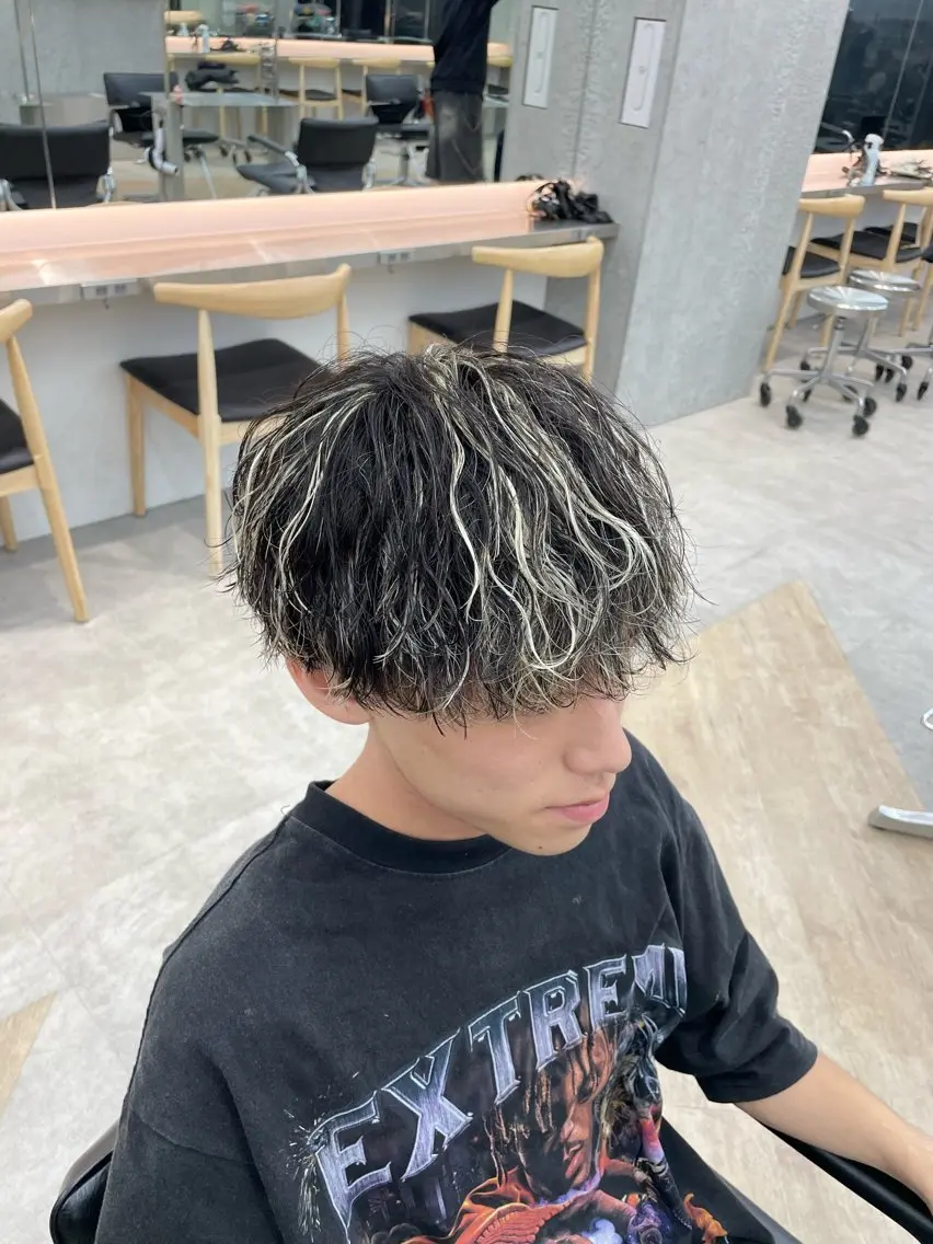 ショート カラー パーマ メンズ SENTA✨メンズ パーマ✨fifth栄のヘアスタイル