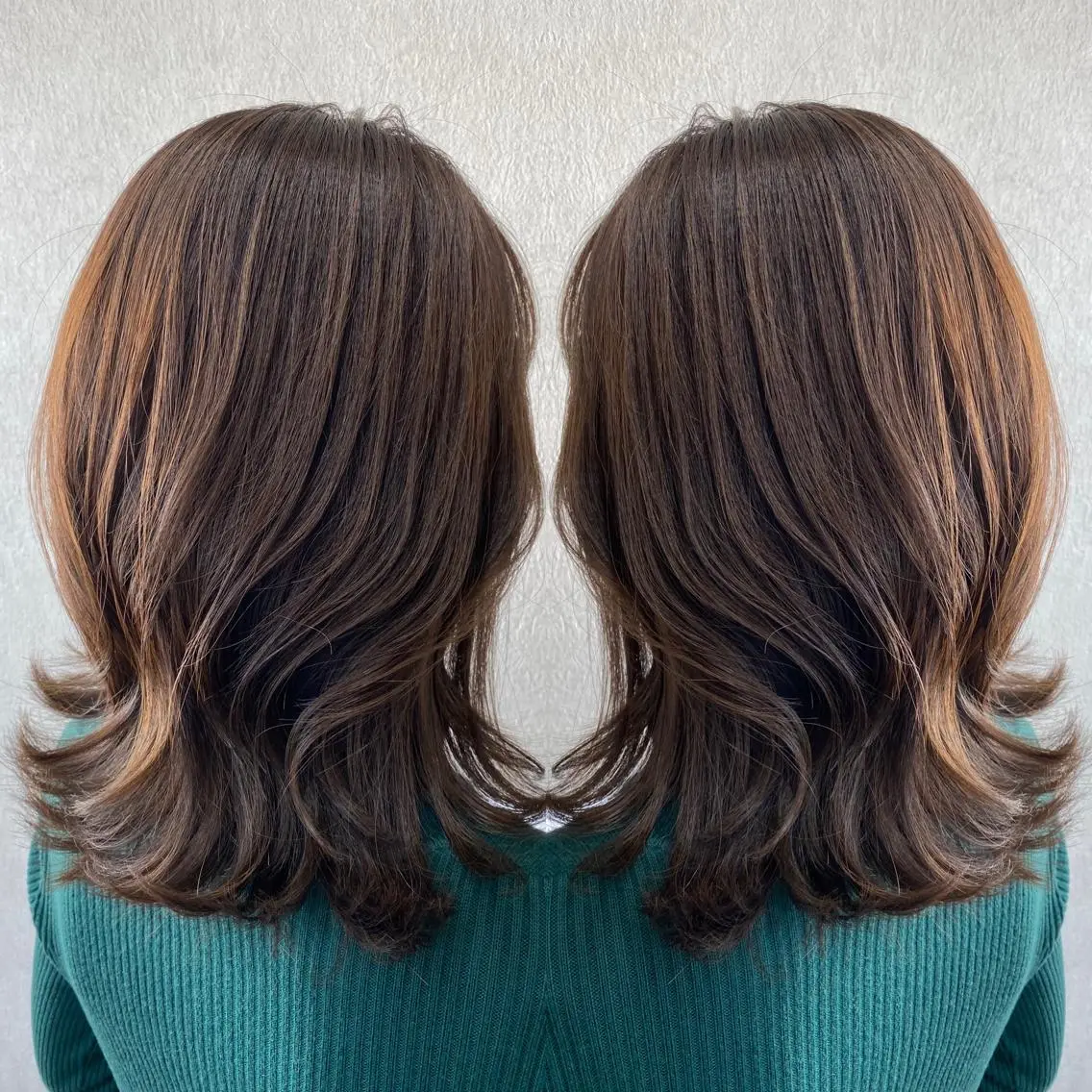セミロング カラー tocca 💜石田愛結💜のヘアスタイル