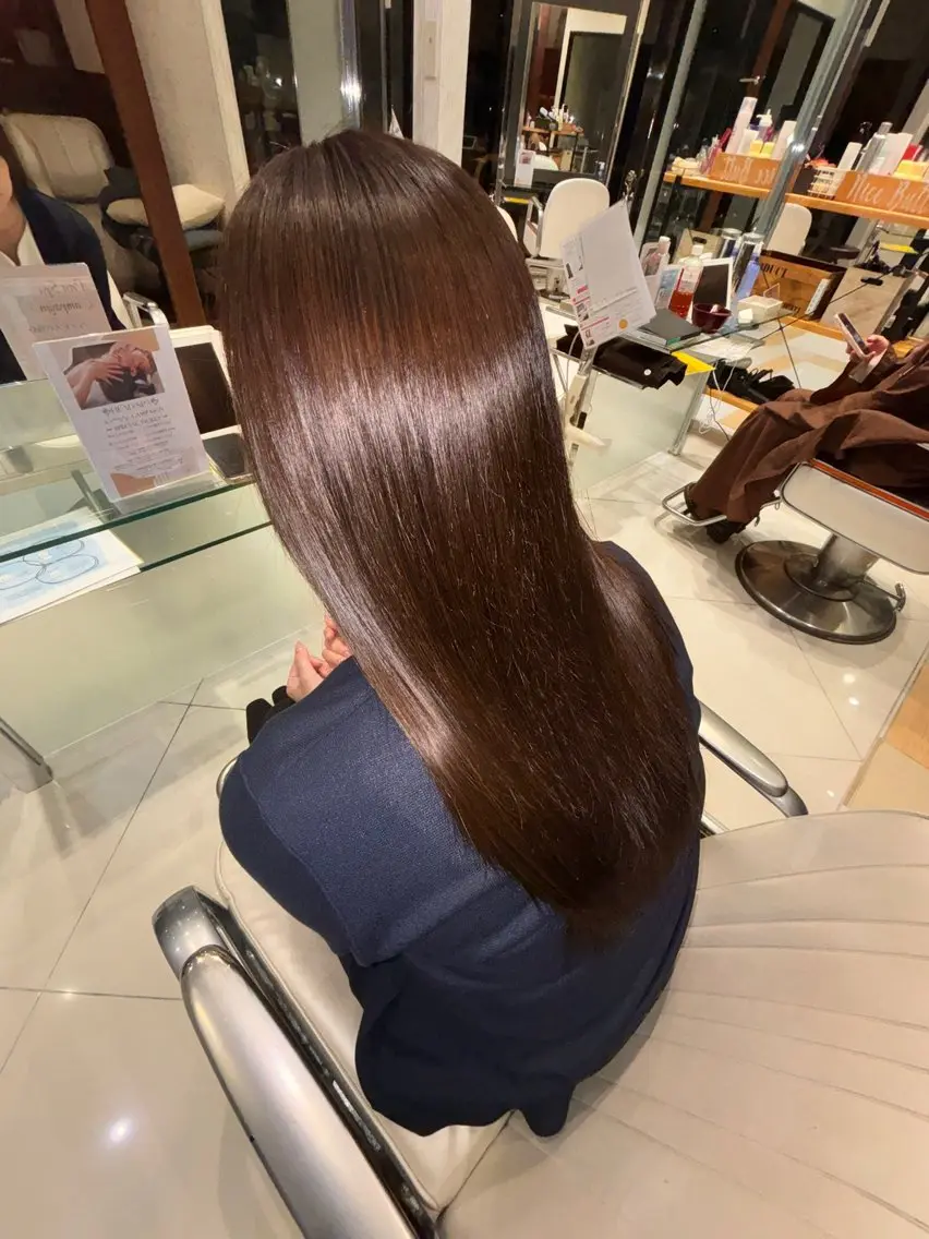 ロング 縮毛矯正 高橋 佳那のヘアスタイル