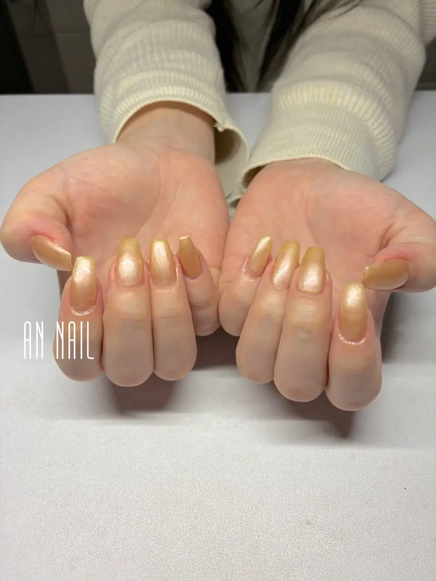 ネイル ワンカラーネイル 春ネイル ハンドネイル AN Nailのネイルデザイン