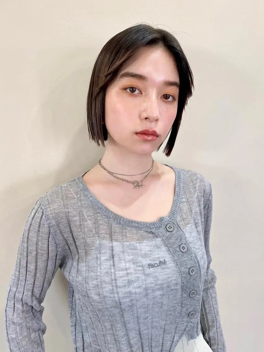 ぱつっとラインが綺麗な✨切りっぱなしカット＋高保湿トリートメント🌱の写真