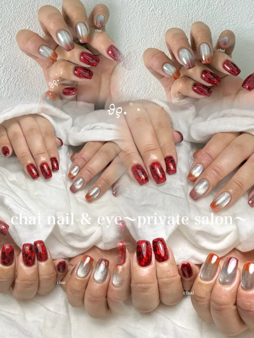 ネイル マグネットネイル ニュアンスネイル ハンドネイル chai nail + eye📍鶴橋のネイルデザイン