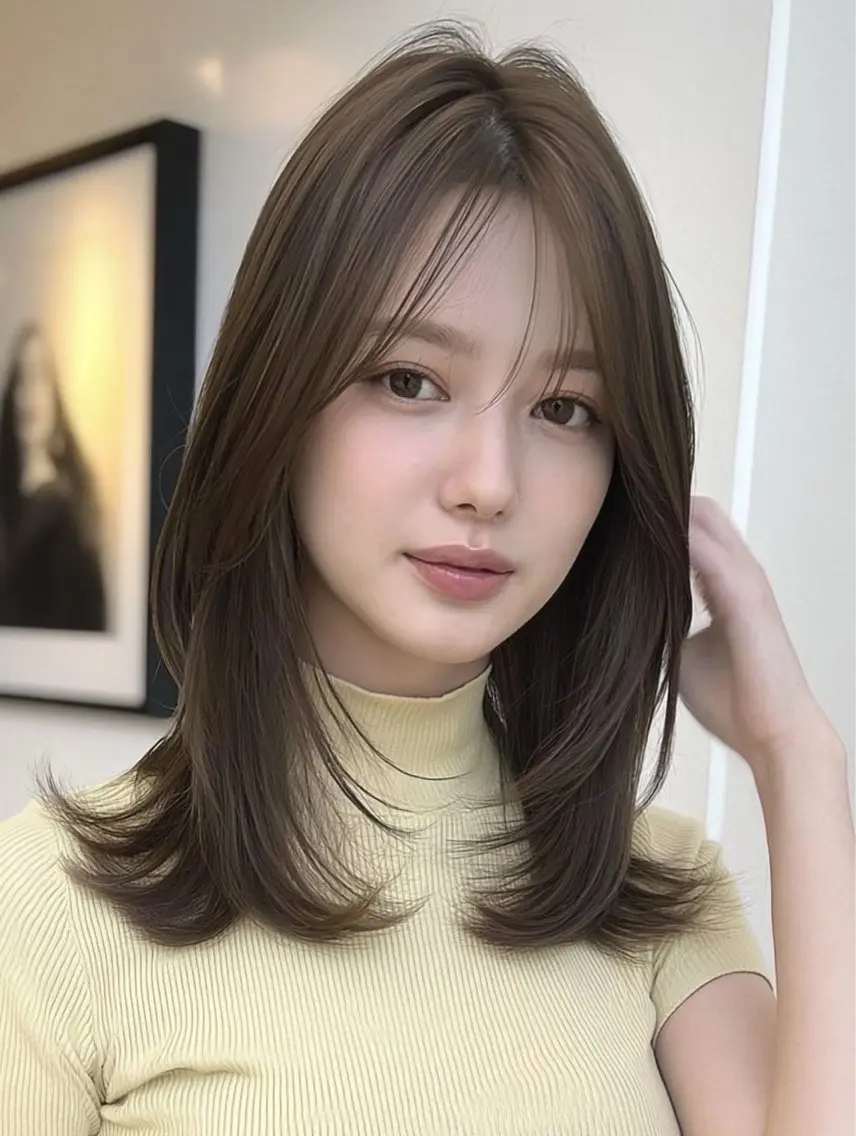 ミディアム 髪質改善 カット ヘアカラー ヘッドスパ 🤍千葉 晴心/髪質改善🤍のヘアスタイル