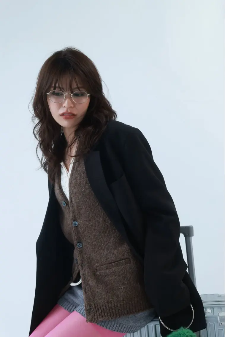 セミロング アッシュ アッシュブラウン ラベンダーベージュ ボブ ハッシュカット カット ヘアカラー トリートメント レイヤーカット\ウル フ　chinatsuのヘアスタイル