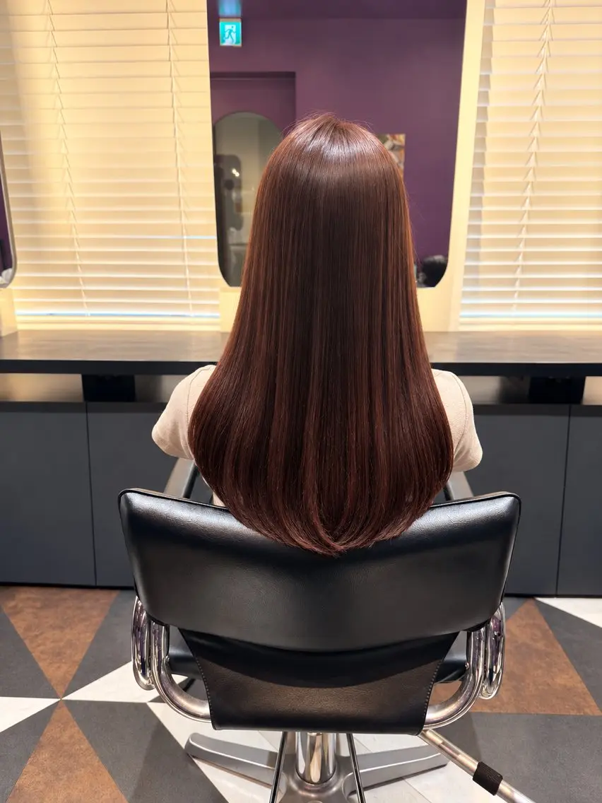 ロング カラー ブラウンカラー モカブラウン ✨輝く艶カラー✨ 加藤まりえのヘアスタイル