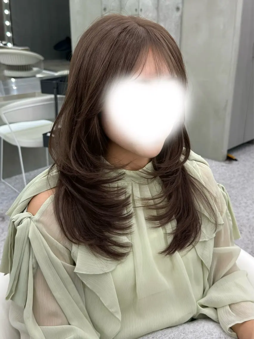 ロング カラー ハッシュカット 韓国風ヘア レイヤーカット 縮毛矯正 カット ヘアカラー トリートメント ヘアセット 大宮 縮毛矯正🩶 レイヤー 柏崎颯刀のヘアスタイル