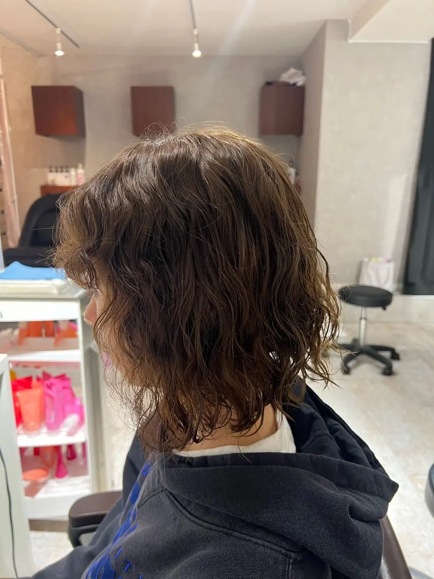 ミディアム パーマ ミディアムパーマ 山口 彩乃のヘアスタイル