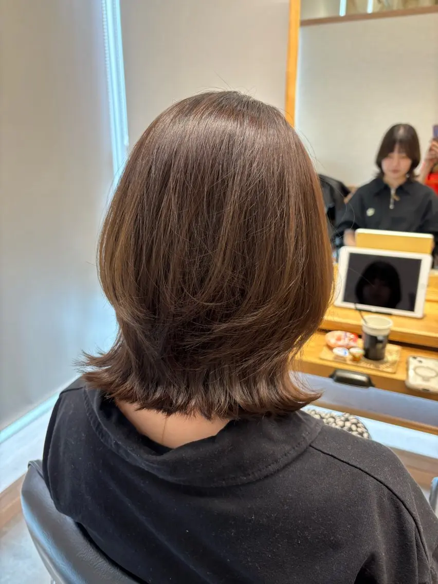 ミディアム カラー カット ヘアカラー miho 🌼🌼🌼のヘアスタイル