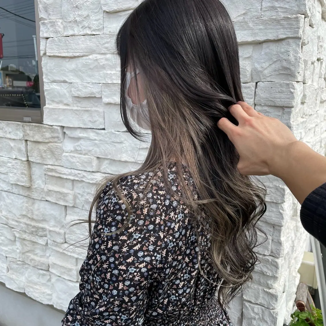 ロング ヘアカラー トリートメント 水島 愛のヘアスタイル