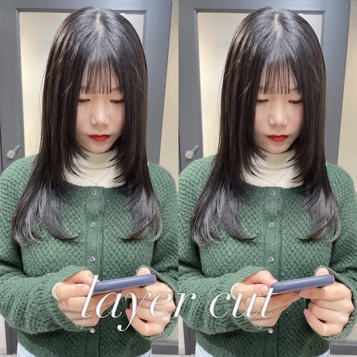 セミロング カラー ヘアカラー 髪質改善will hairdesignのヘアスタイル