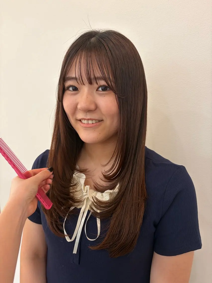 ロング 各務 未紗のヘアスタイル