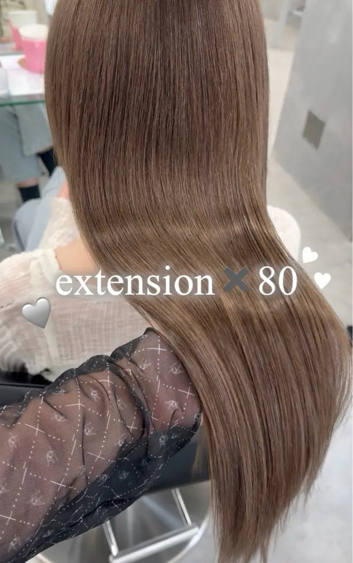 ロング シールエクステ エクステ ヘアカラー エクステ ヘッドスパ エクステ🤎うる艶 カラー┆横浜みいなのヘアスタイル