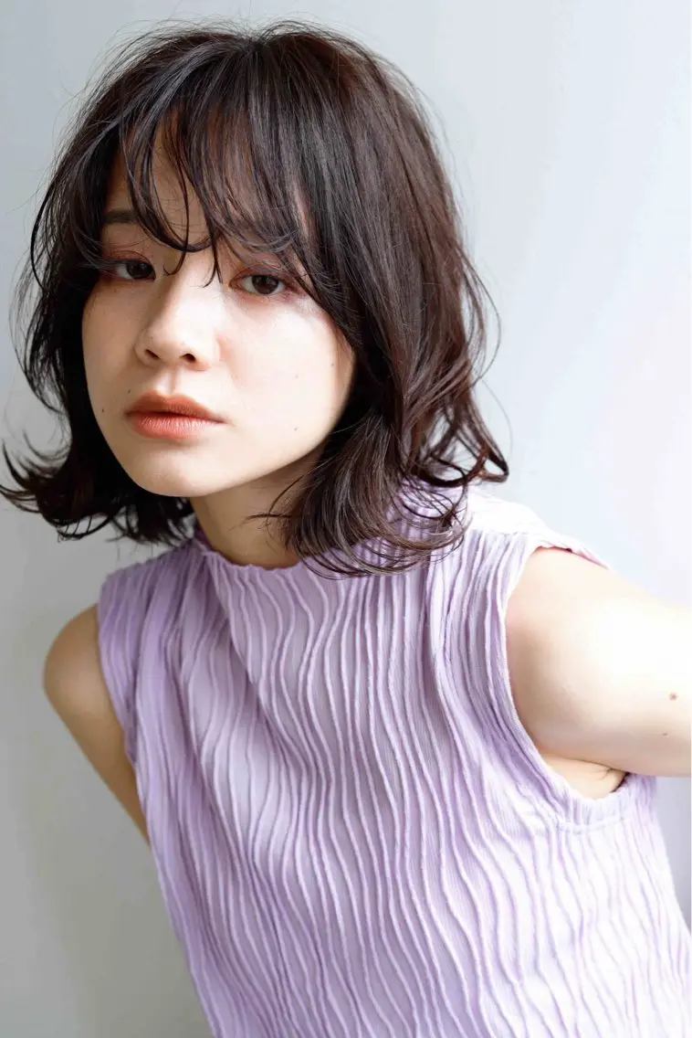 ミディアム ヘアカラー トリートメント 七澤 那月のヘアスタイル