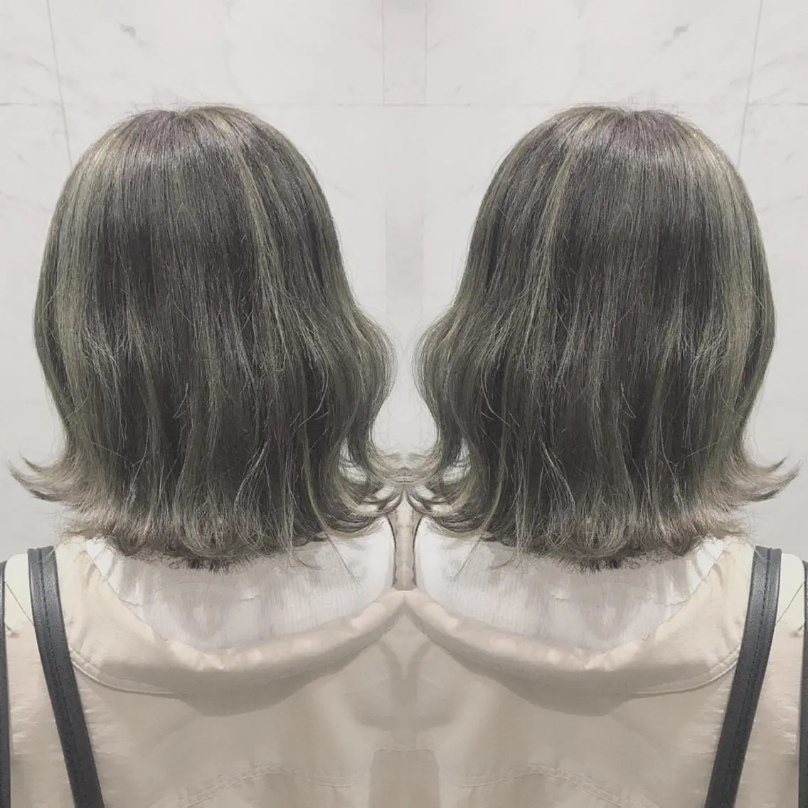 ミディアム カラー ヘアカラー 重政 和樹のヘアスタイル